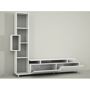 Mueble TV con estante Tulip blanco - 745DCD3011