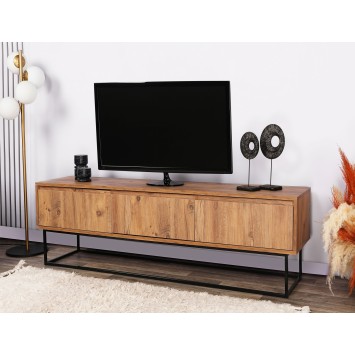 Mueble TV Lupin 140 negro nogal - 878ALM3005