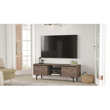 Mueble TV con estante AR1 antracita marrón - 956LCS1669