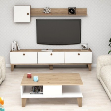 Conjunto de muebles de salón Sumer 1 roble blanco