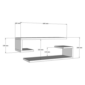 Estante de pared Eldo blanco - 495SSE1109