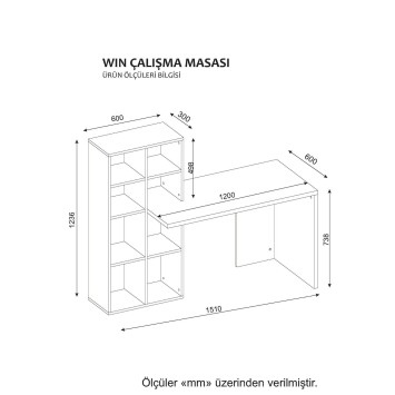 Escritorio de estudio Win nogal blanco - 731WAT3829