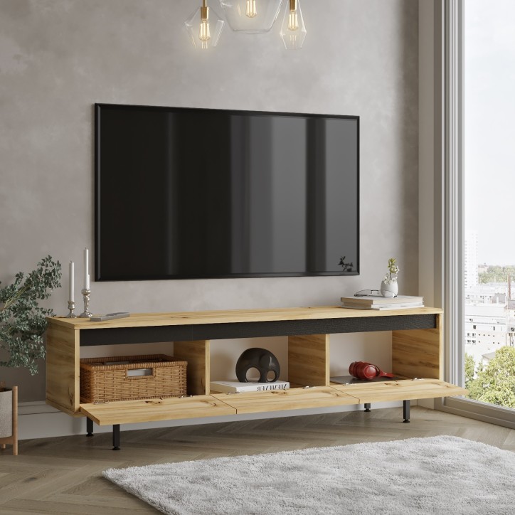 Mueble TV LV1-KL roble negro