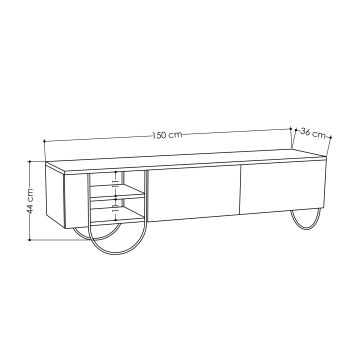 Mueble TV Norfolk blanco - 776HMS3052