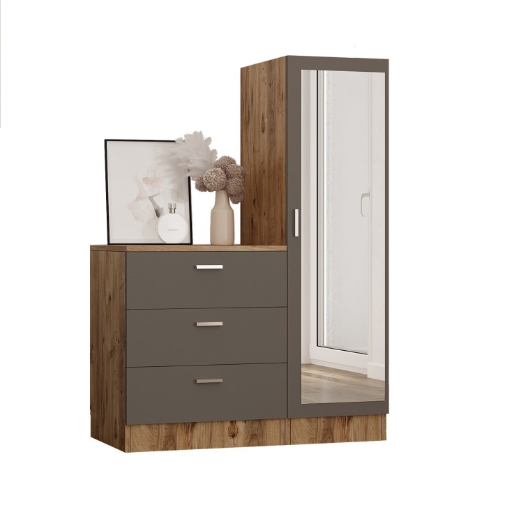 Mueble auxiliar CC6-AA pino atlántico antracita