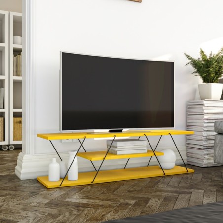 Mueble TV Canaz negro amarillo