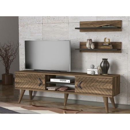 Mueble TV con estante Legato nogal