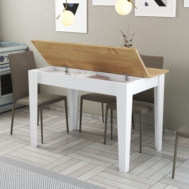 Mesa de cocina Kiev 512 roble blanco