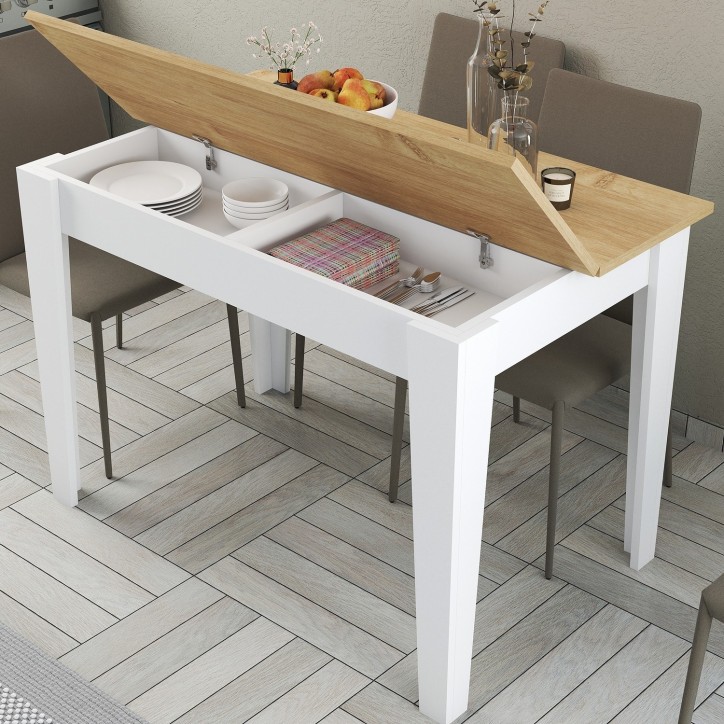 Mesa de cocina Kiev 512 roble blanco