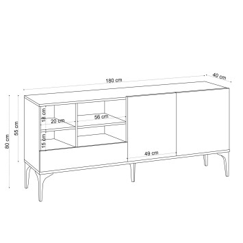 Mueble TV Orela roble - 393MRD1106