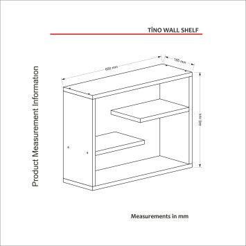 Estante de pared Tino nogal - 804TRH1606