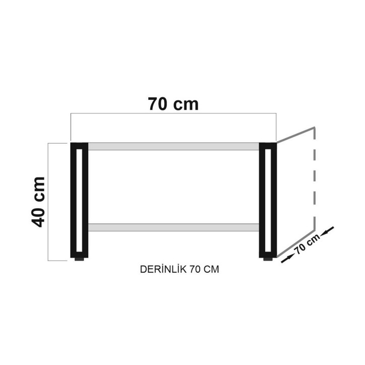 Conjunto de muebles de salón Cosmo -TKM.1 pino atlántico negro