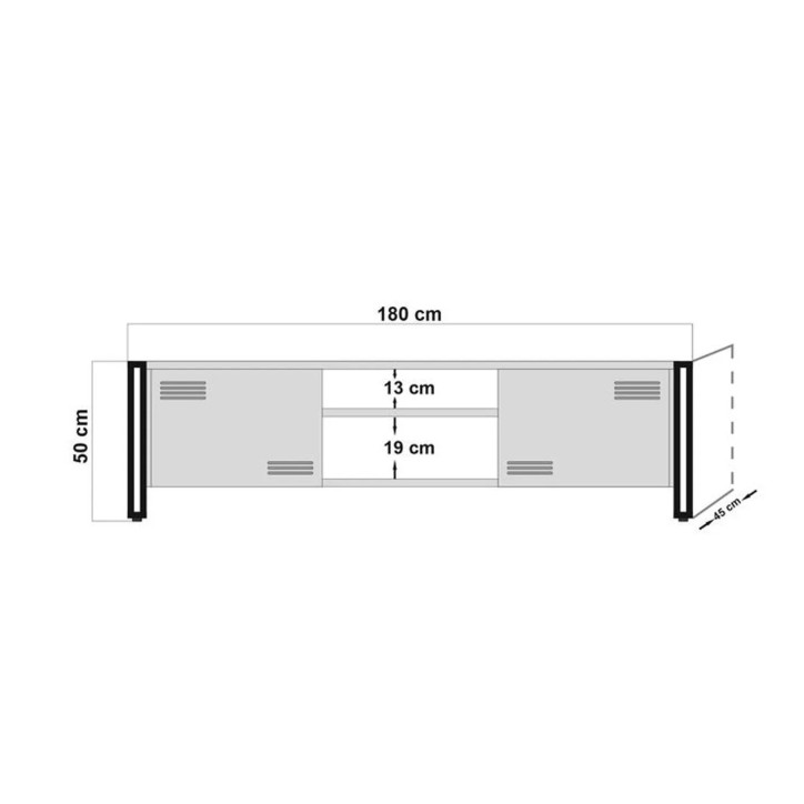 Conjunto de muebles de salón Cosmo -TKM.1 pino atlántico negro