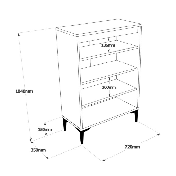 Mueble auxiliar AR10 antracita marrón