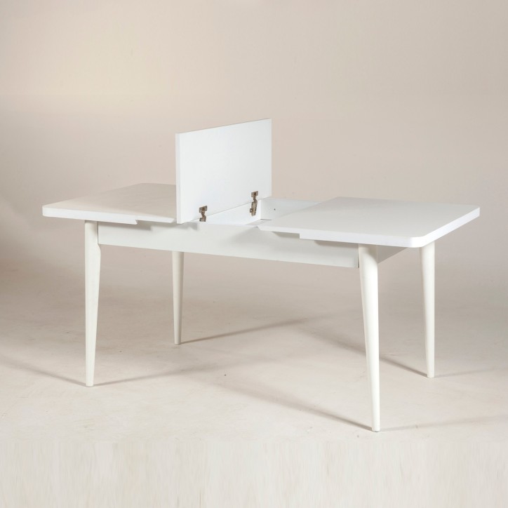 Mesa de comedor extensible Vina blanco