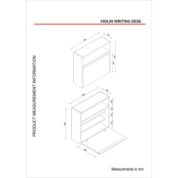 Mesa plegable Violin blanco - 756FRN3815