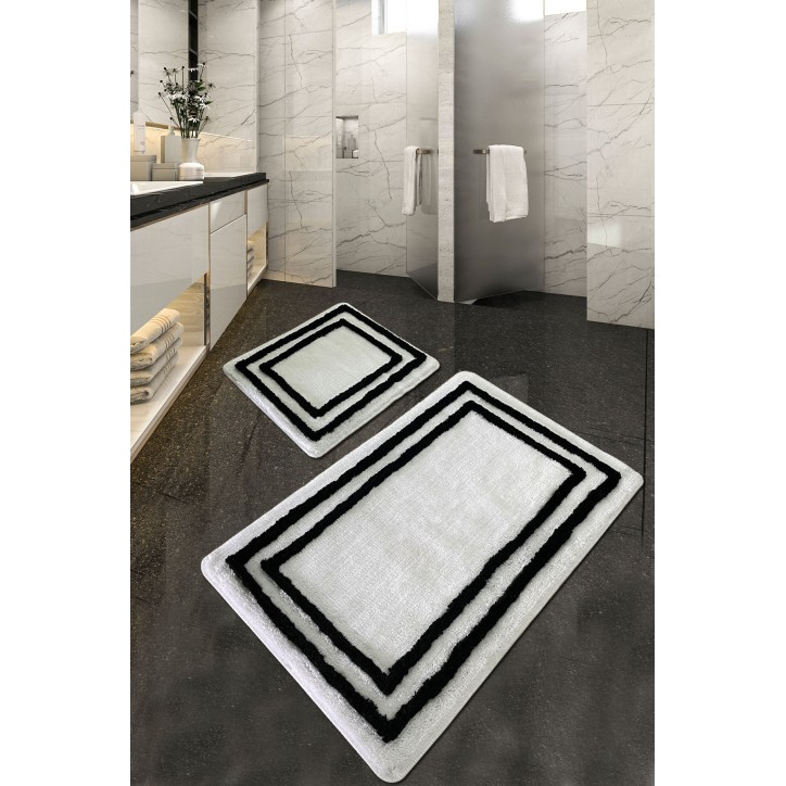 Alfombra de baño Set (2 piezas) Duplici  blanco