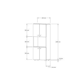 Mueble de cocina Ayaz blanco - 835PUQ3102