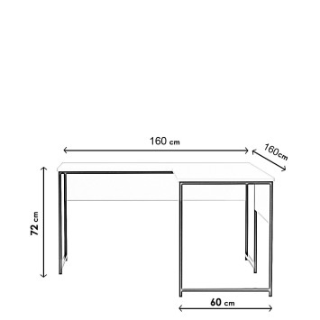 Escritorio de estudio Massası L195 roble - 285LCV1116