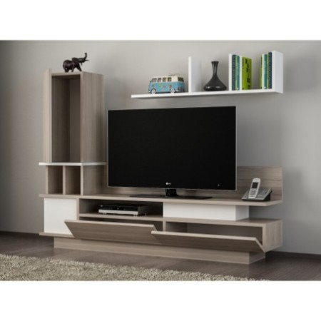 Mueble TV con estante Como córdoba blanco