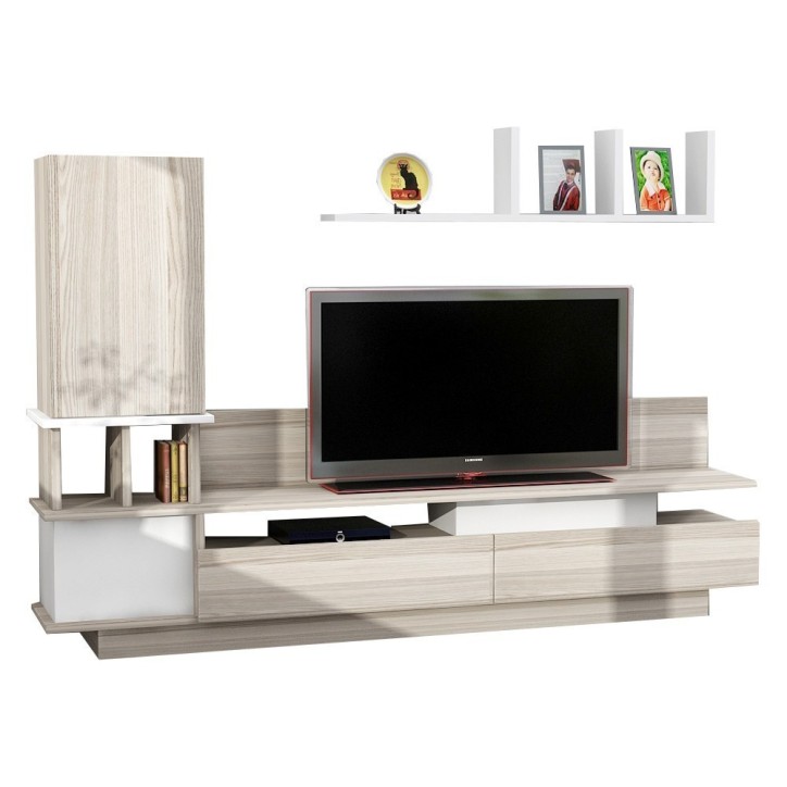 Mueble TV con estante Como córdoba blanco