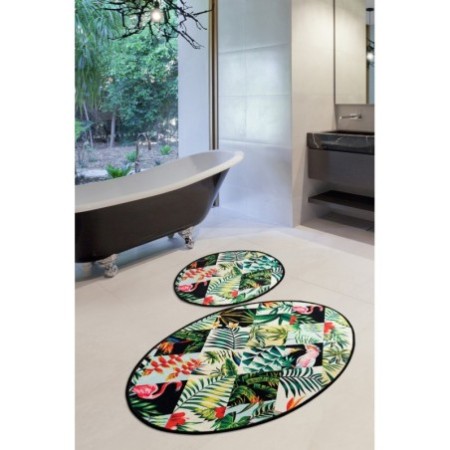 Alfombra de baño Set (2 piezas) Patch DJT multicolor