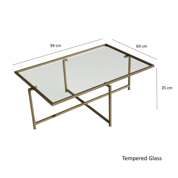 Mesa de centro Sun S410 dorado - 552NOS1431