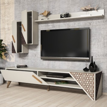 Mueble TV con estante Beril crema - 845HCT3003