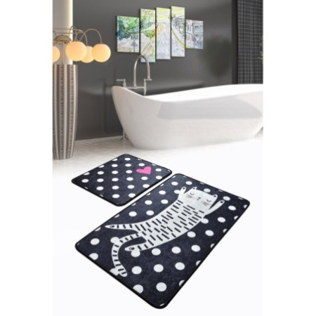 Alfombra de baño Set (2 piezas) Spotted Cat multicolor