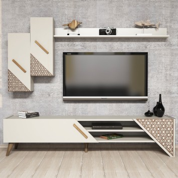 Mueble TV con estante Beril crema - 845HCT3003