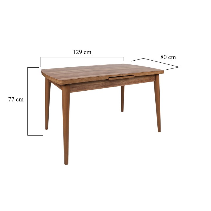 Mesa de comedor extensible Inci 1141 nogal