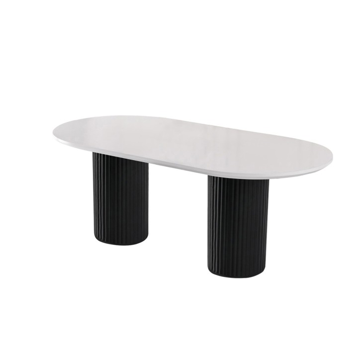 Mesa comedor LI-932 blanco negro