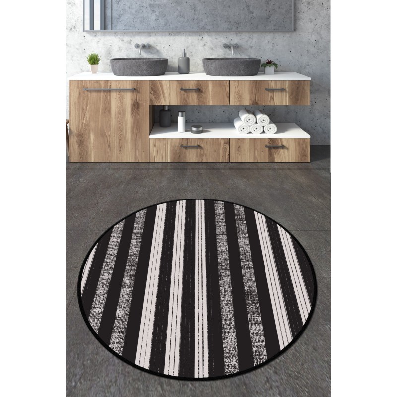 Alfombra de baño Barcode Circle Djt 80 multicolor