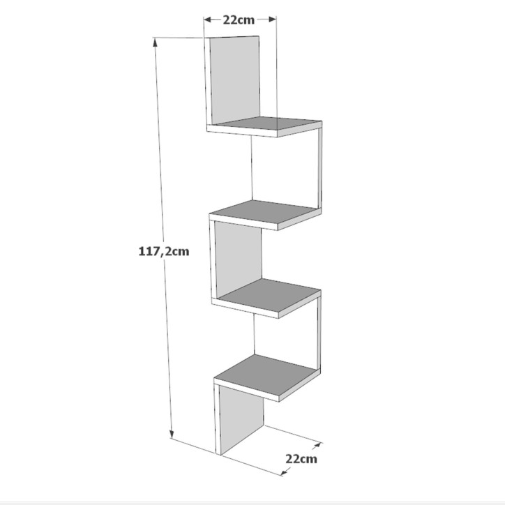 Estante de pared WL9-A pino atlántico