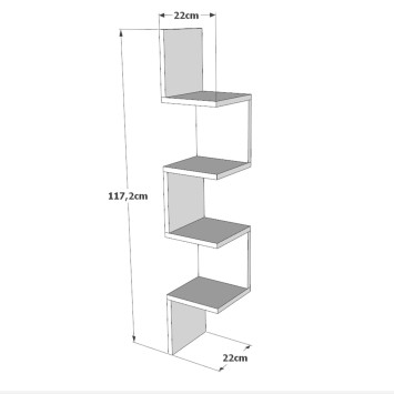 Estante de pared WL9-A pino atlántico - 956LCS2729