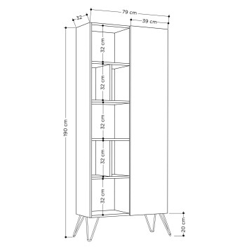 Librería Jedda moca claro - 855DTE3739