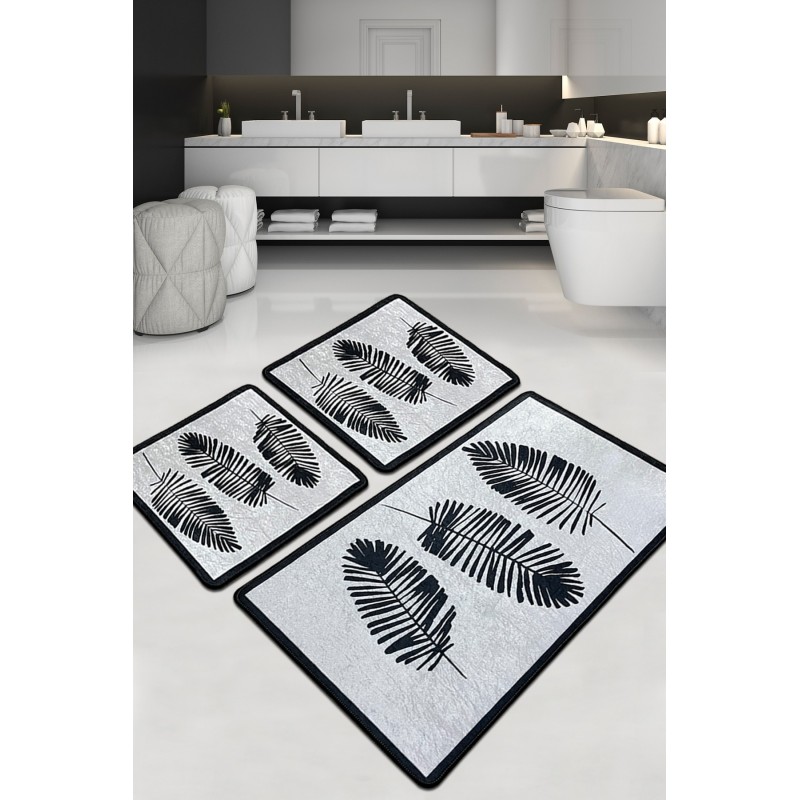 Alfombra de baño Set (3 piezas) Hoja Djt multicolor