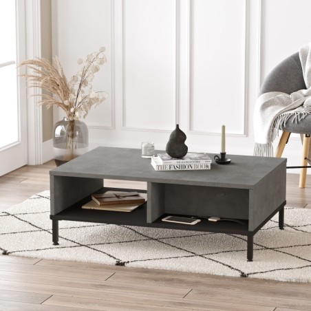 Mesa de centro LV18-RL negro plata