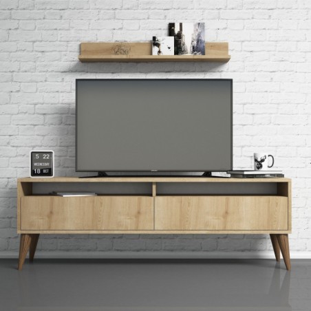 Mueble TV con estante Best roble