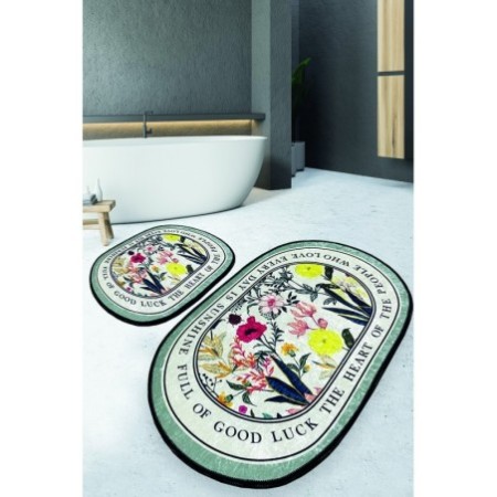 Alfombra de baño Set (2 piezas) Wholove multicolor