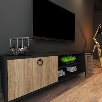 Mueble TV Zigon Sehpalı L503 roble negro - 285LCV1132