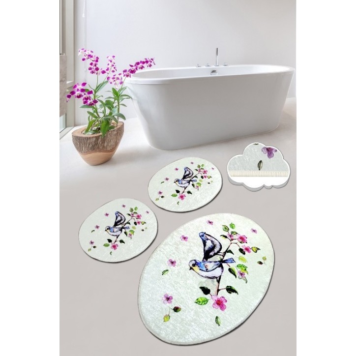 Alfombra de baño Set (3 piezas) Bird Nest multicolor