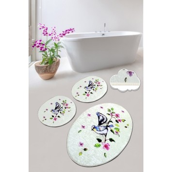 Alfombra de baño Set (3 piezas) Bird Nest multicolor