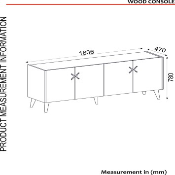 Aparador Wood antracita nogal - 804TRH3521