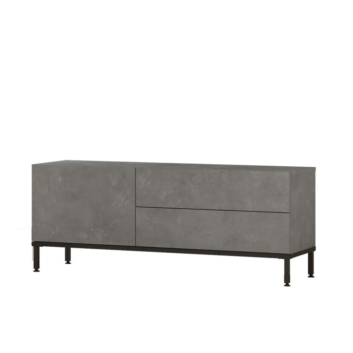 Mueble TV LV5-RL negro plata