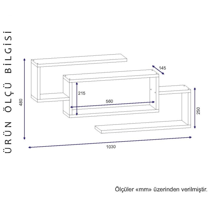 Estante de pared Janison blanco