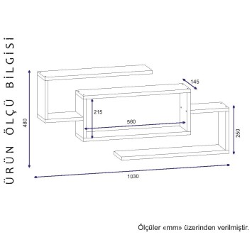 Estante de pared Janison blanco - 756FRN1609