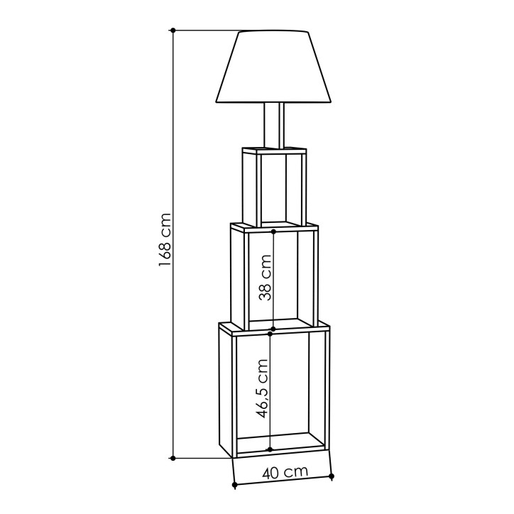 Lámpara de pie Tower beige antracita