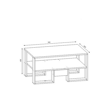 Mesa de centro Golden nogal blanco - 756FRN2804