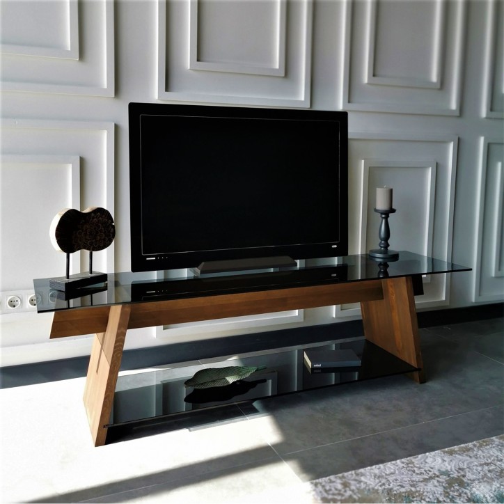 Mueble TV TV201 negro nogal